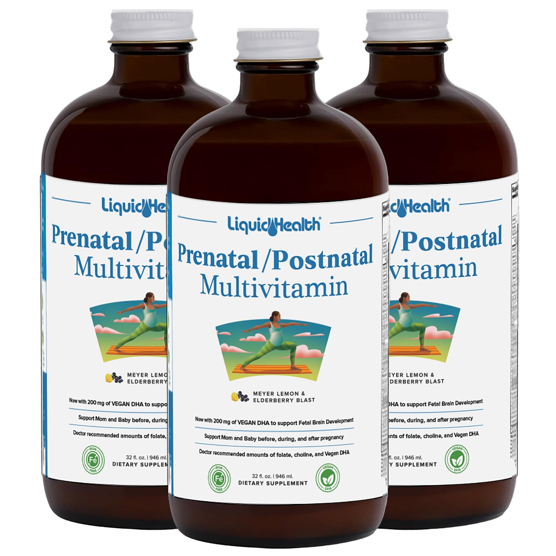 LIQUIDHEALTH Prenatal/Postnatal Multiple Liquid Women's Multivitamin with Real Folate LIQUIDHEALTH uk supplements