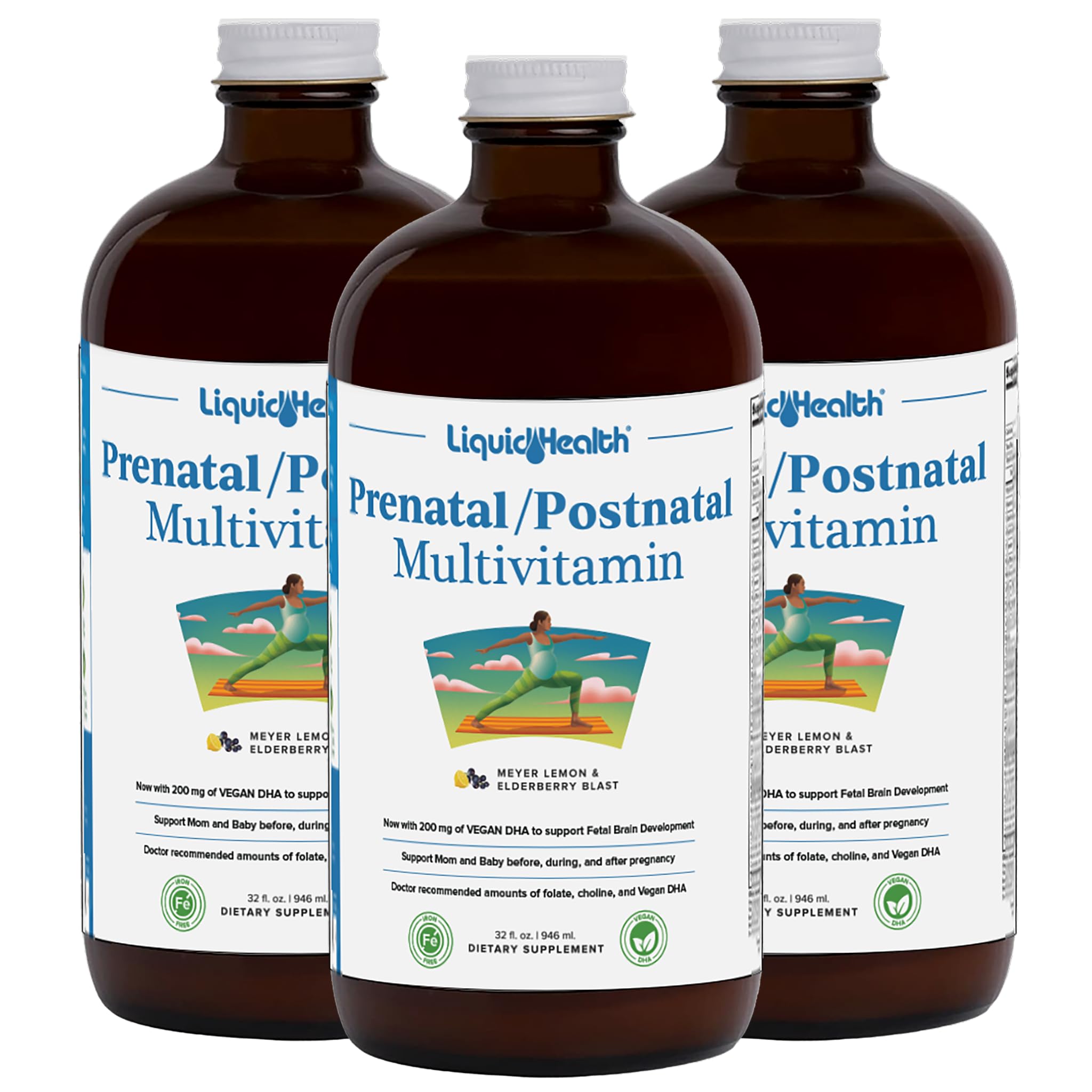LIQUIDHEALTH Prenatal/Postnatal Multiple Liquid Women's Multivitamin with Real Folate LIQUIDHEALTH uk supplements