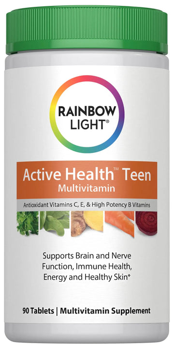 Rainbow Light Multivitamin for Teens, Vitamin C, Zinc, & B Complex, Supports Brain Health, Nerve Function Rainbow Light uk supplements