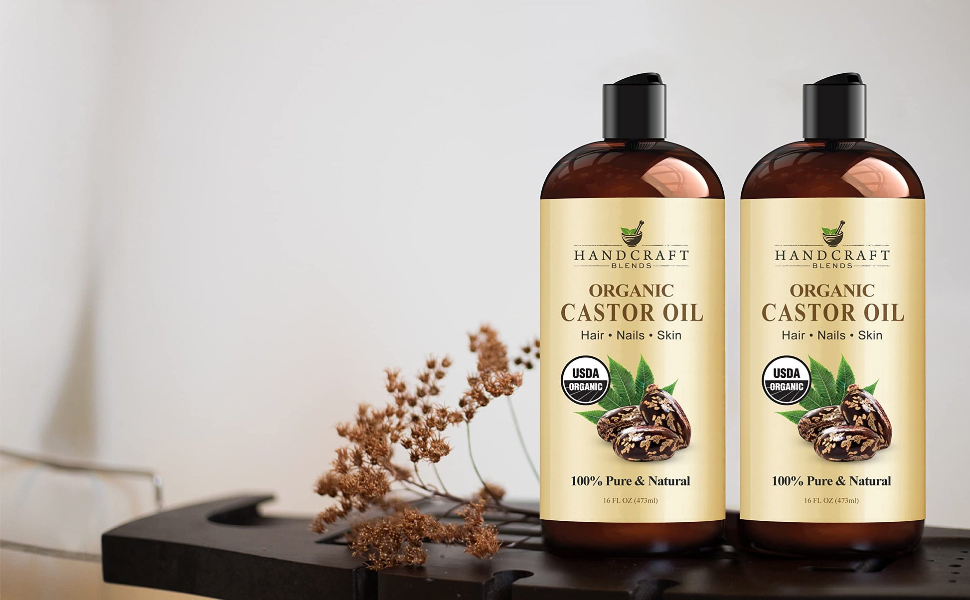 Handcraft Blends Organic Castor Oil for Hair Growth, Eyelashes and Eyebrows - 100% Pure Handcraft Blends uk supplements