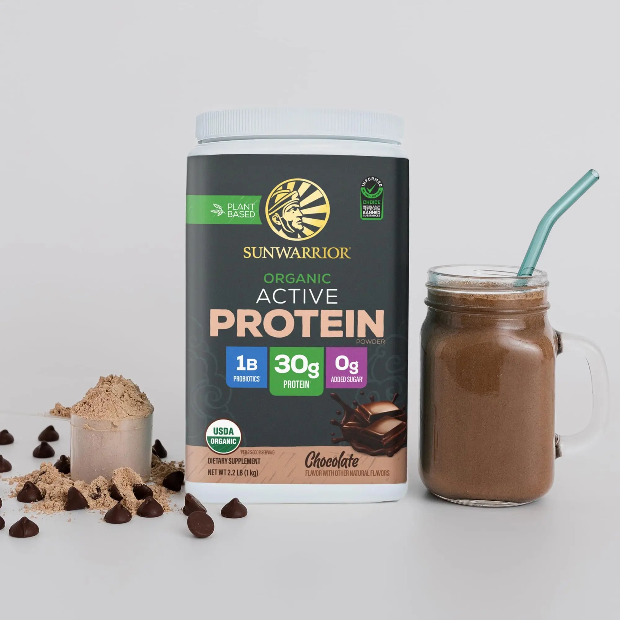 Sunwarrior Organic Plant Based Protein Powder | Vegan Organic Protein Powder with BCAA Amino Acids Plus Recovery Minerals & Botanicals | Non-GMO Soy Dairy & Gluten Free Sunwarrior uk supplements