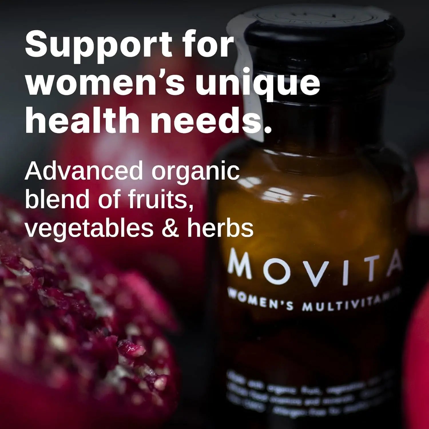 Movita Women’s Daily Multivitamin - Organic Fermented Whole Foods for Enhanced Energy, Immunity & Vitality - Vegan Movita uk supplements