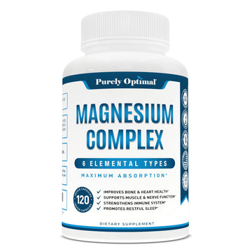 Magnesium Complex Supplement - Magnesium Citrate, Malate, Taurate, Oxide Purely Optimal uk supplements