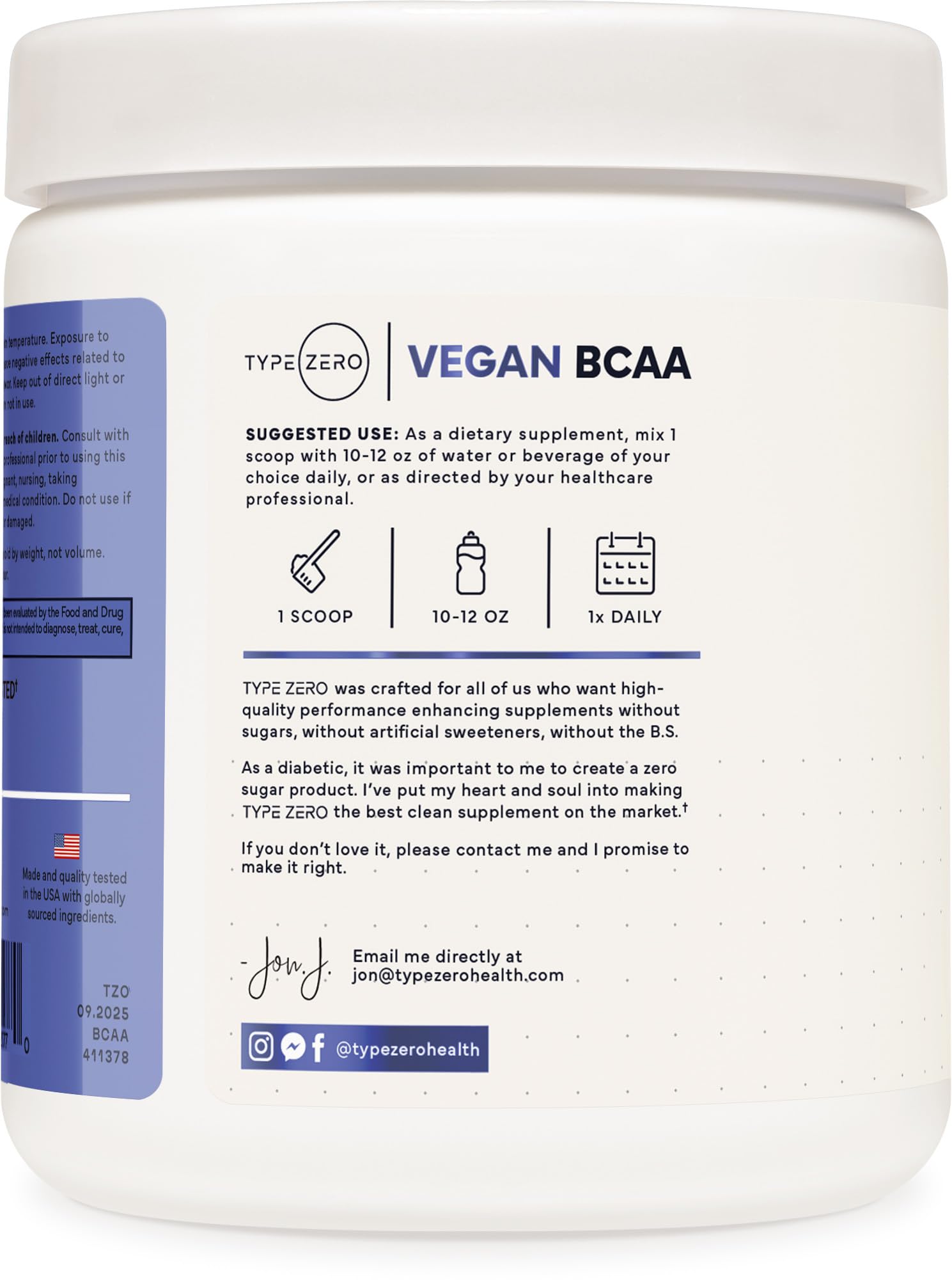 Type Zero Ultra Clean Vegan BCAA Powder + Electrolytes (Blue Raspberry | 6G) 2:1:1 Sugar-Free/No Sucralose BCAAs Amino Acids Supplement - BCAA Vegan Amino Acids After Workout Drink, 30 Servings Type Zero uk supplements