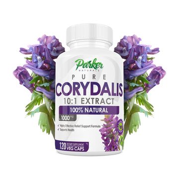 Pure Corydalis Root Extract Capsule - 1000mg Strength, 10:1 Corydalis Yanhusuo Extract, Natural Relief, Long Lasting, 100% Vegetarian, 60 Servings, 120 Count Parker Naturals uk supplements