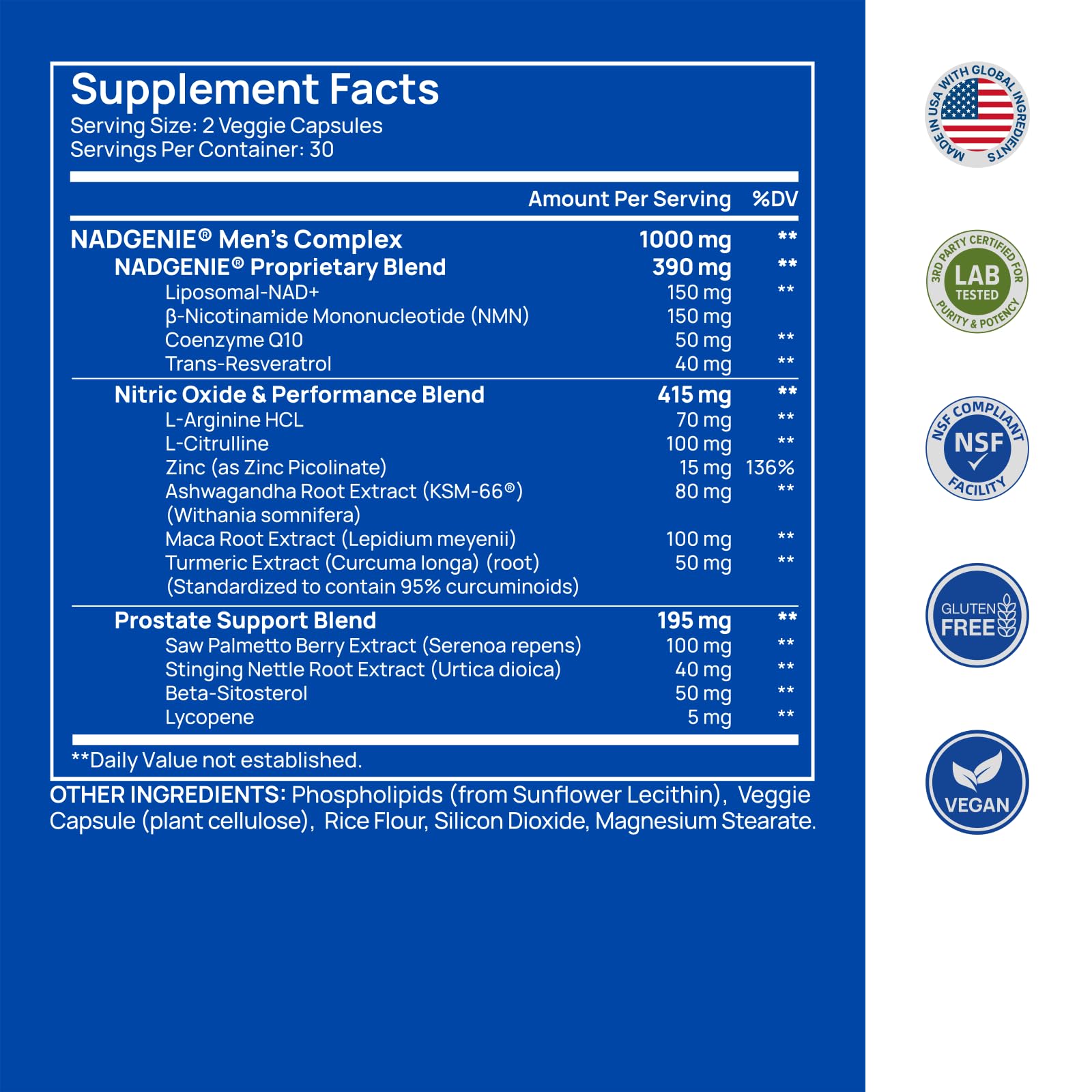 Liposomal NAD Supplement for Men – NMN Supplement Nitric Oxide Prostate Health Supplements with Resveratrol, CoQ10, L Citrulline and Lycopene for Anti-Aging & Cellular Energy Support 60 Capsules Selerb uk supplements