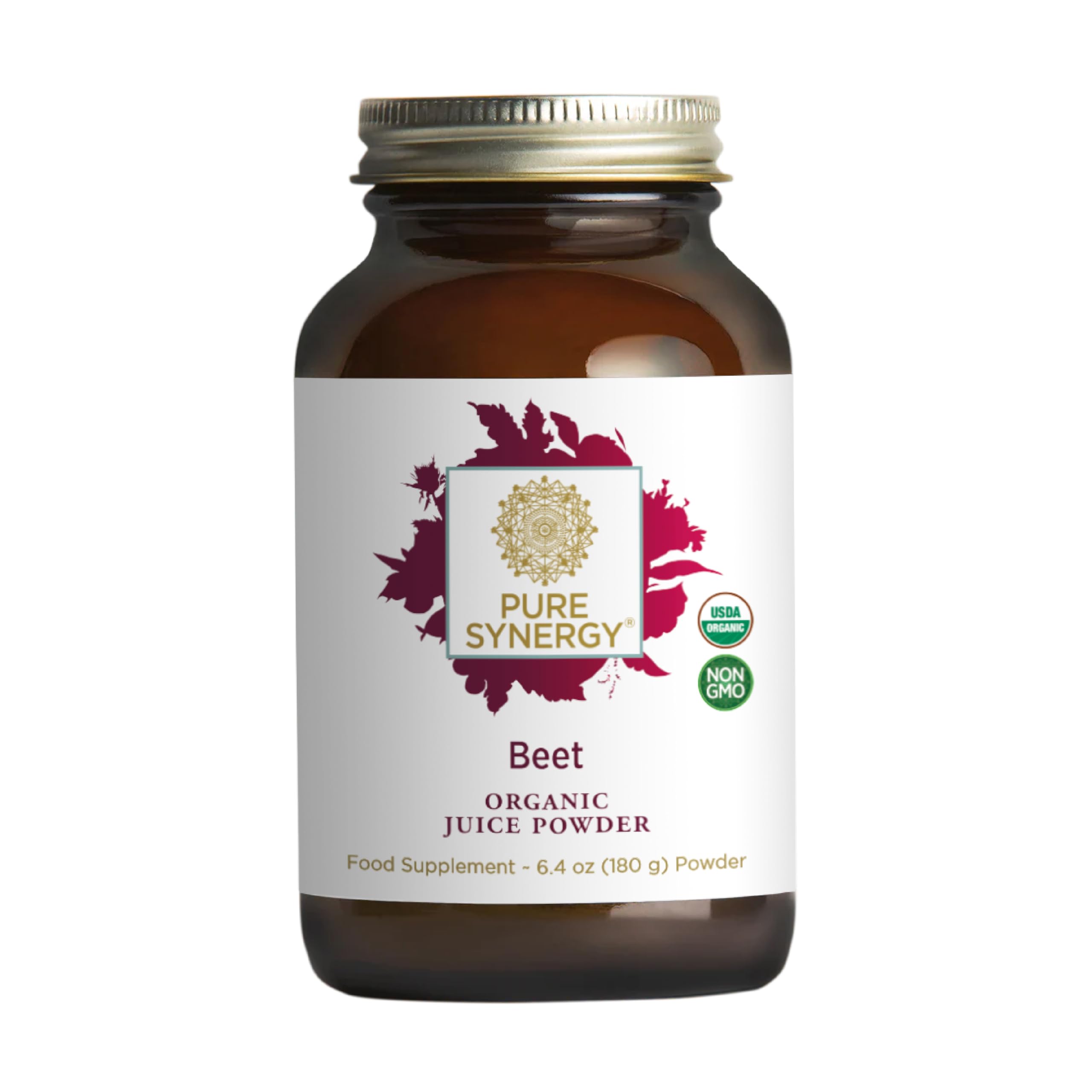 PURE SYNERGY Organic Beet Juice Powder | Pre-Workout Supplement | Organic Beet Root Juice Powder | for Healthy Circulation, Exercise, and Detoxification (6.4 oz.) PURE SYNERGY uk supplements