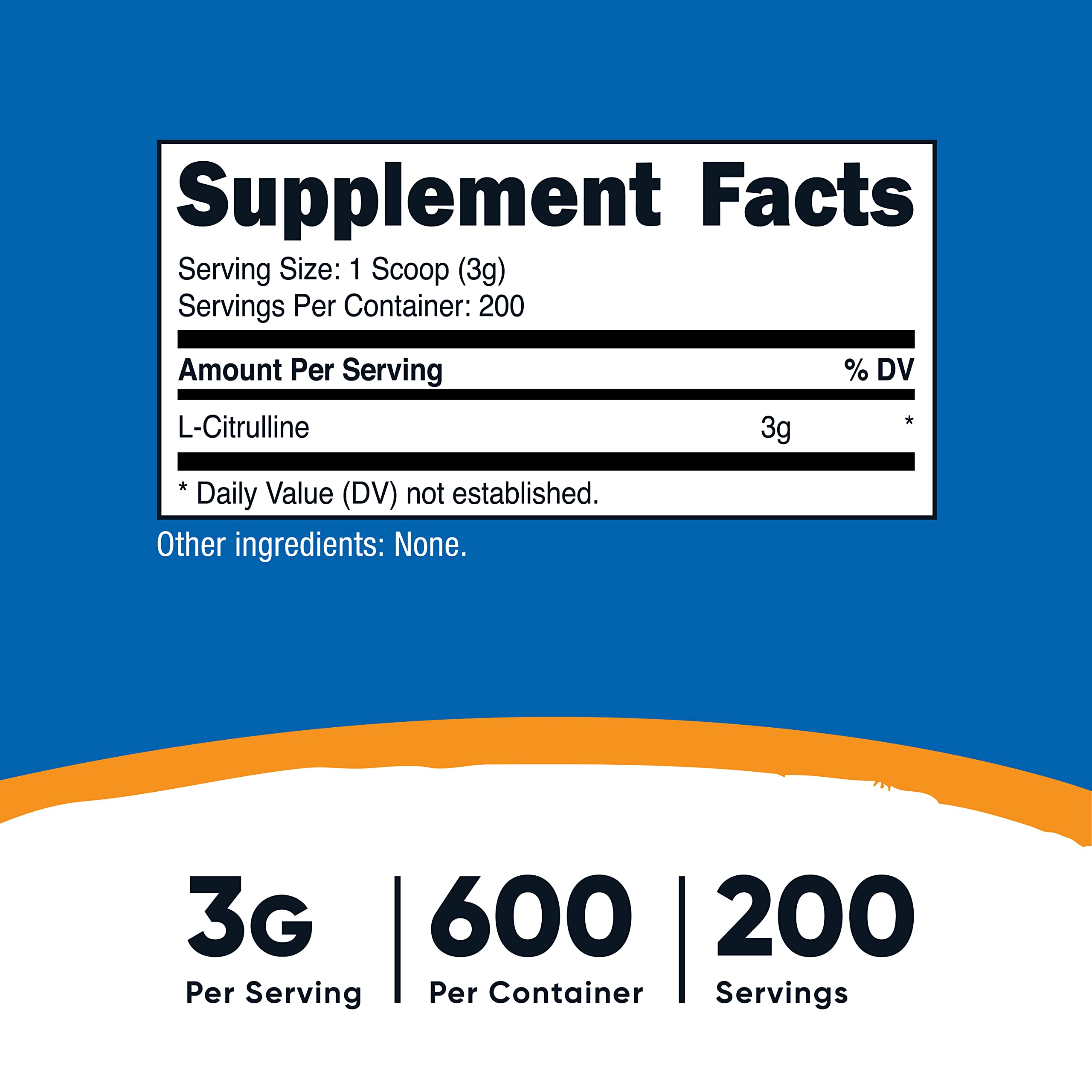 Nutricost Pure L-Citrulline (Base) Powder (600 Grams) Nutricost uk supplements