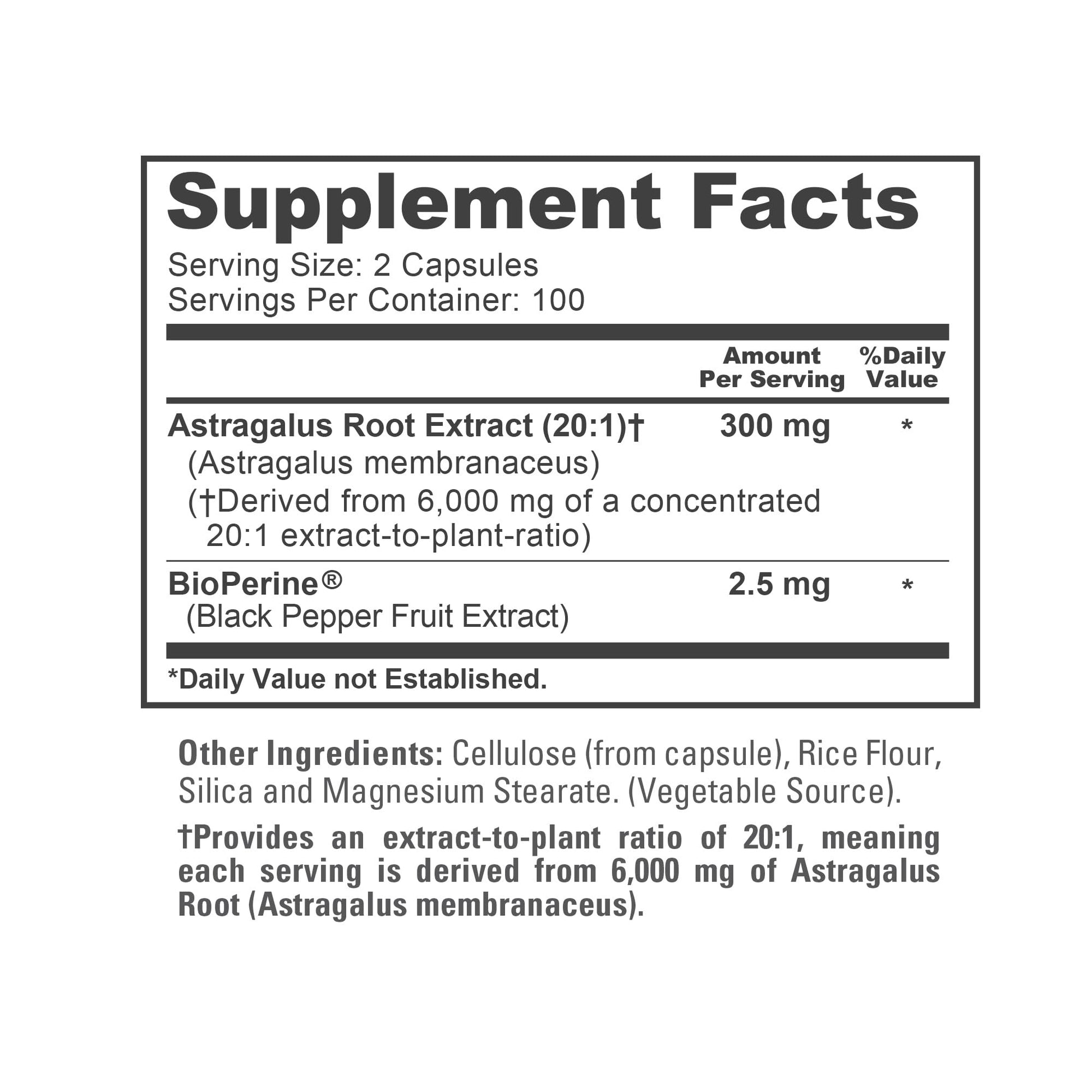 NusaPure Astragalus 20:1 Extract, 300 mg Equivalent to 6,000mg Per Serving, 200 Veggie Capsules, Vegan, Non-GMO & Bioperine NusaPure uk supplements