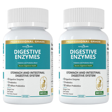 Anven Health 800mg Digestive Enzymes for Men and Women with Probiotics & Prebiotics, 8 Key Enzymes, Protease, Amylase & Lipase | 180 Capsules - A 60-Day Supply for Bloating & Gas Relief - Non-GMO Anven Health uk supplements