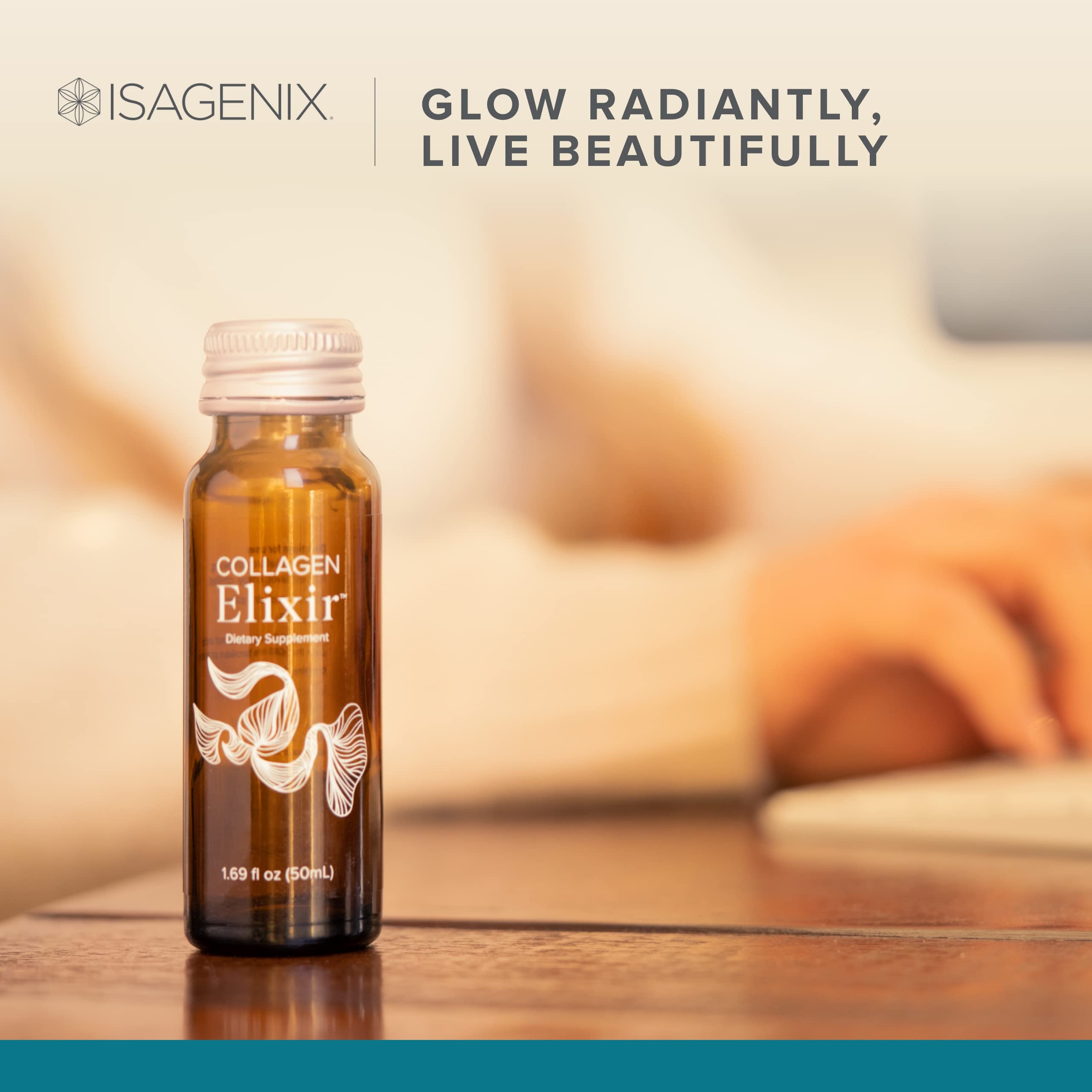 Isagenix Collagen Elixir - Collagen Drink with Marine Collagen Peptides - Liquid Collagen Isagenix uk supplements