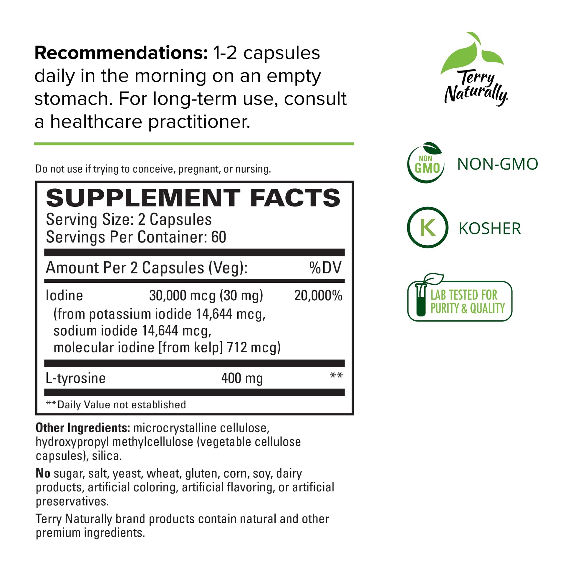 Terry Naturally Thyroid Care - 120 Capsules - Complete Metabolic Function - with Iodine Terry Naturally uk supplements