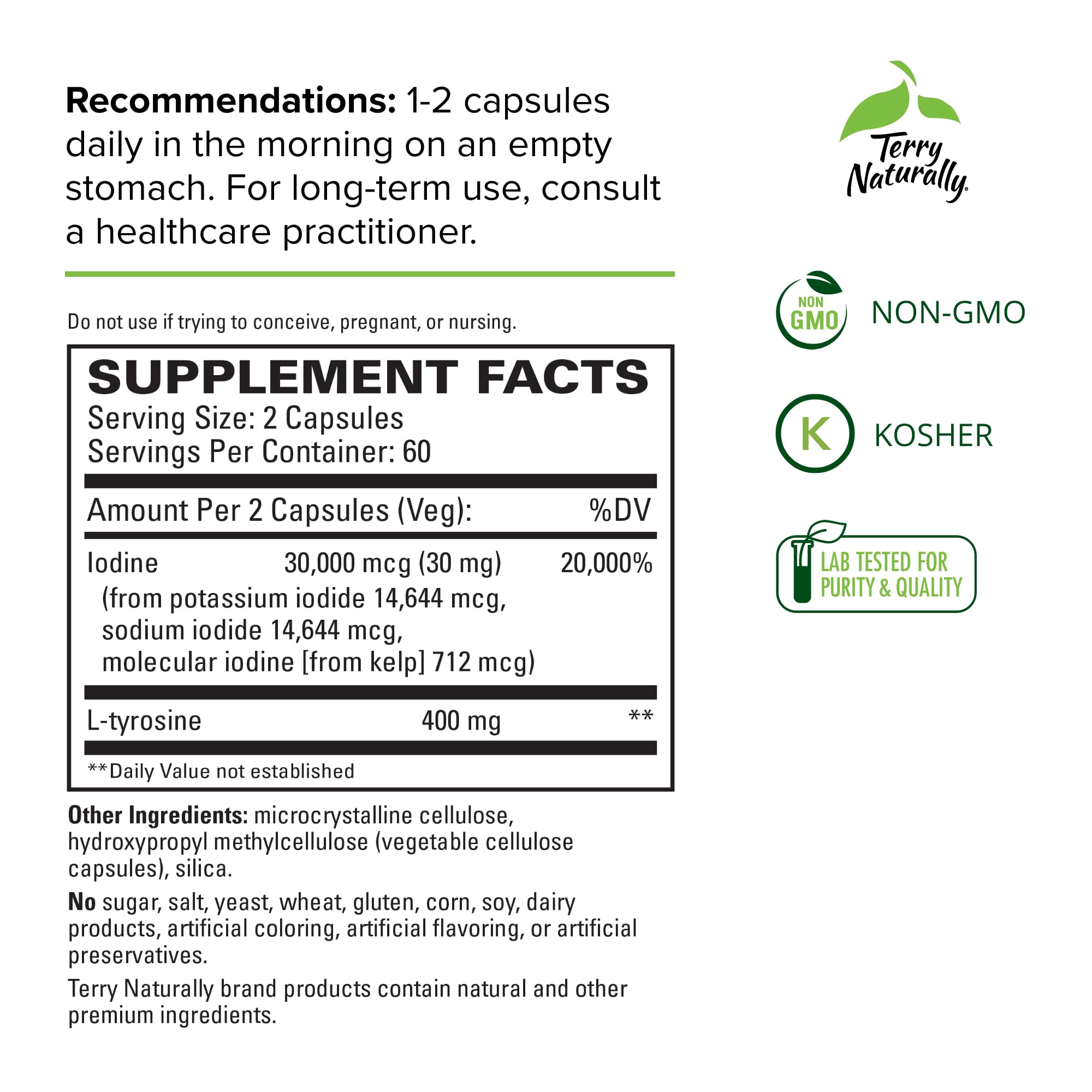 Terry Naturally Thyroid Care - 120 Capsules - Complete Metabolic Function - with Iodine Terry Naturally uk supplements