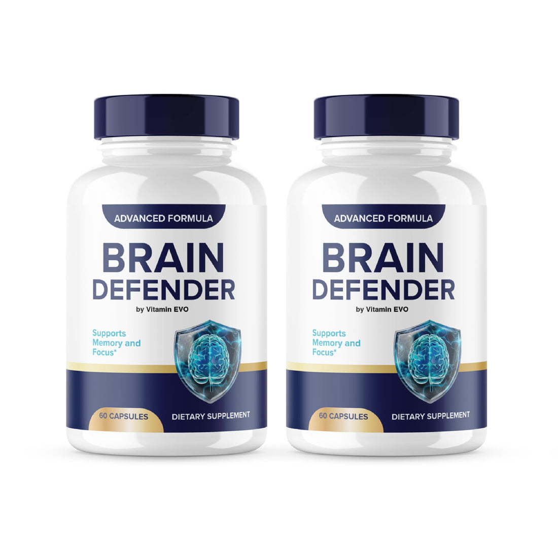 (2 Pack) Brain Defender Capsules, Official Brain Defender Support Supplement Pills, Brain Defender Cognitive Health Memory Advanced Formula, Braindefender Brain Support 2 Month Supply (120 Capsules) Vitamin Evo uk supplements