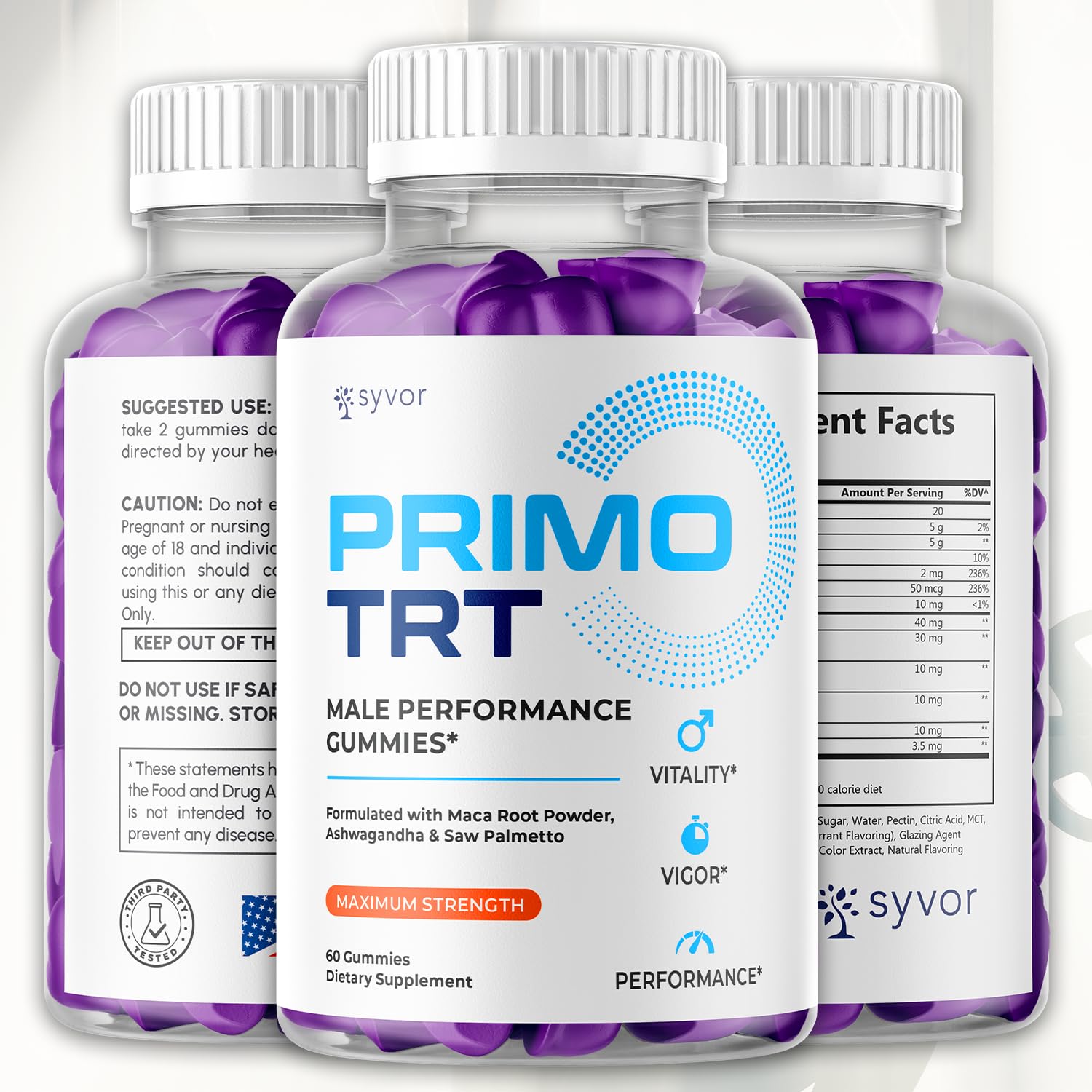 (2 Pack) Primo TRT Gummies for Men, Official Primo TRT Male Performance Gummys with Maximum Strength Ingredients, Advanced PrimoTRT Male Health Support Supplement with Premium Vitamins (120 Gummies) S.O Labs uk supplements