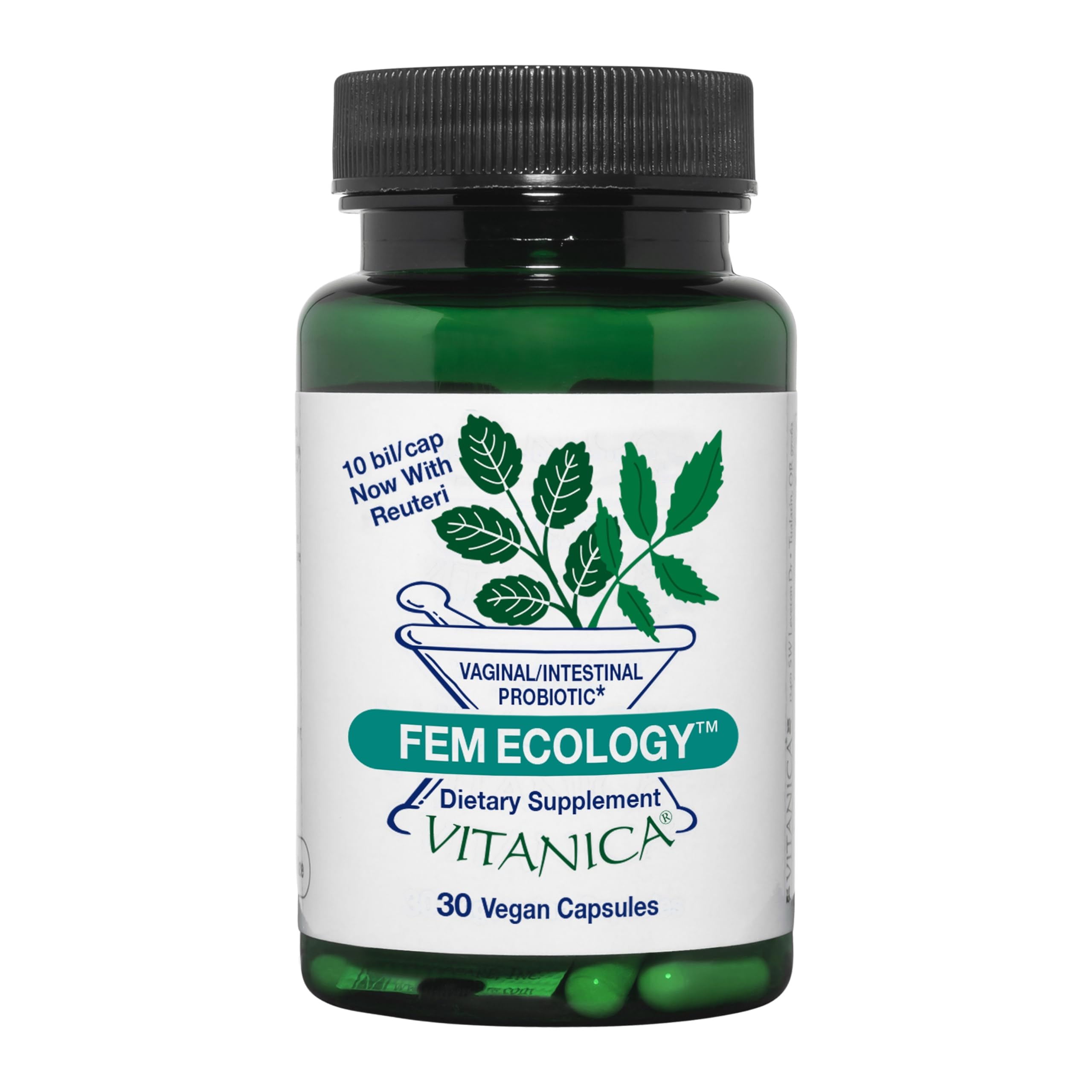 Vitanica FemEcology, Vaginal and Intestinal Probiotic Support, Vegetarian, 30 Capsules Vitanica uk supplements
