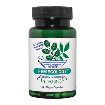 Vitanica FemEcology, Vaginal and Intestinal Probiotic Support, Vegetarian, 30 Capsules Vitanica uk supplements