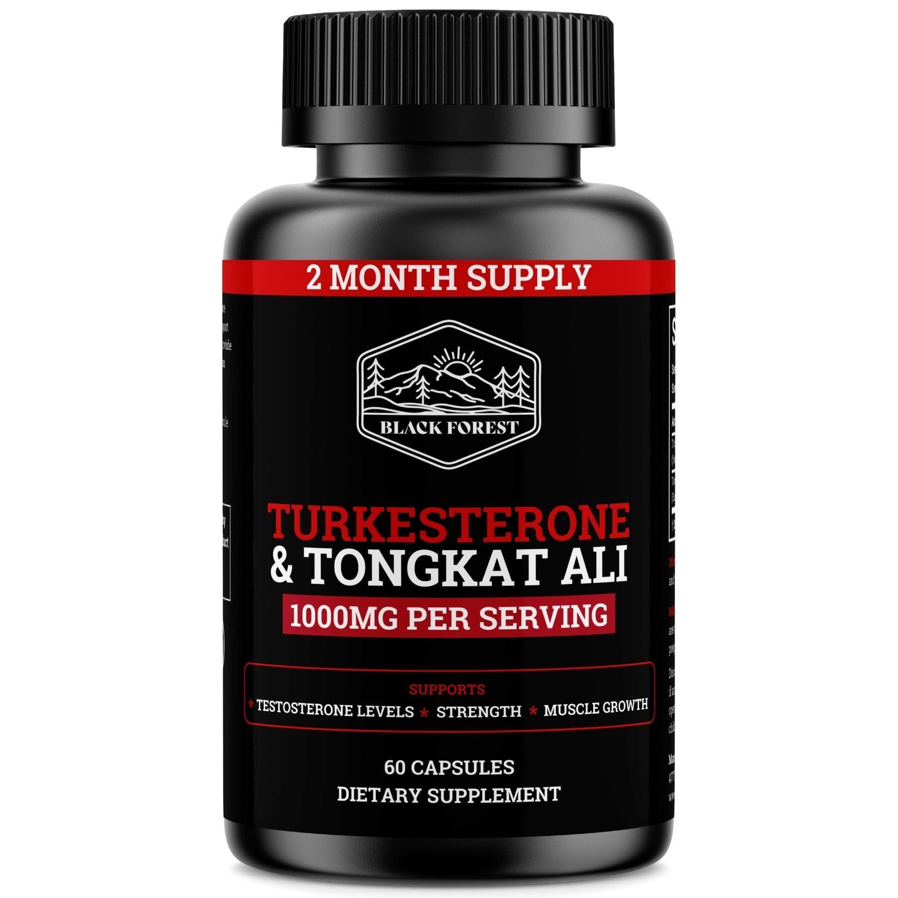 Black Forest Turkesterone Tongkat Ali Supplement 1000mg per Serving (Max Purity 95%) Turkesterone Supplement for Men (Tongkat Ali for Men Longjack 200:1) Similar to Tongkat Ali Fadogia Agrestis Black Forest uk supplements
