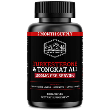 Black Forest Turkesterone Tongkat Ali Supplement 1000mg per Serving (Max Purity 95%) Turkesterone Supplement for Men (Tongkat Ali for Men Longjack 200:1) Similar to Tongkat Ali Fadogia Agrestis Black Forest uk supplements