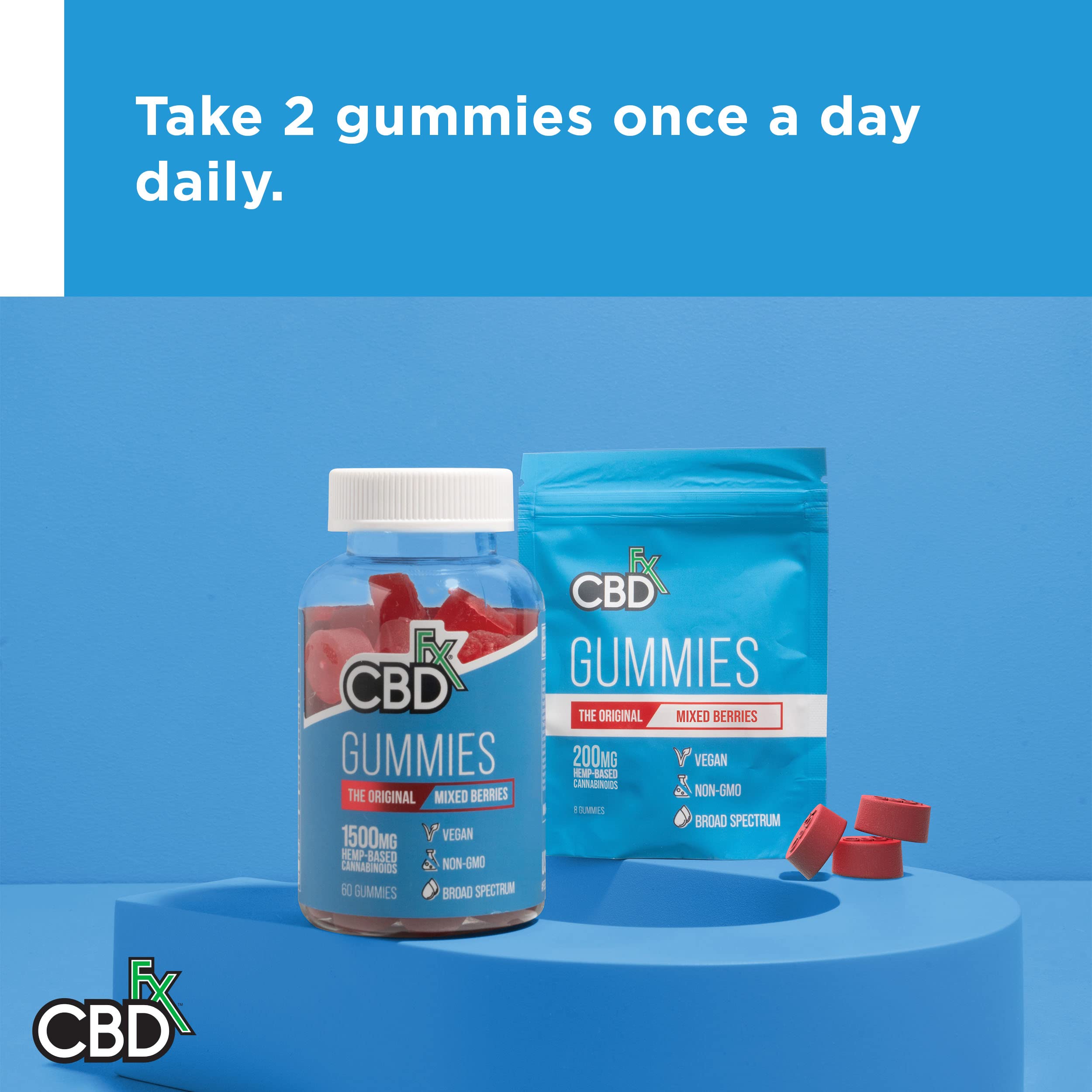 CBDfx 1500mg CBD High Strength Vegan Mixed Berry Gummies 25mg CBD per Gummy CBDFX uk supplements
