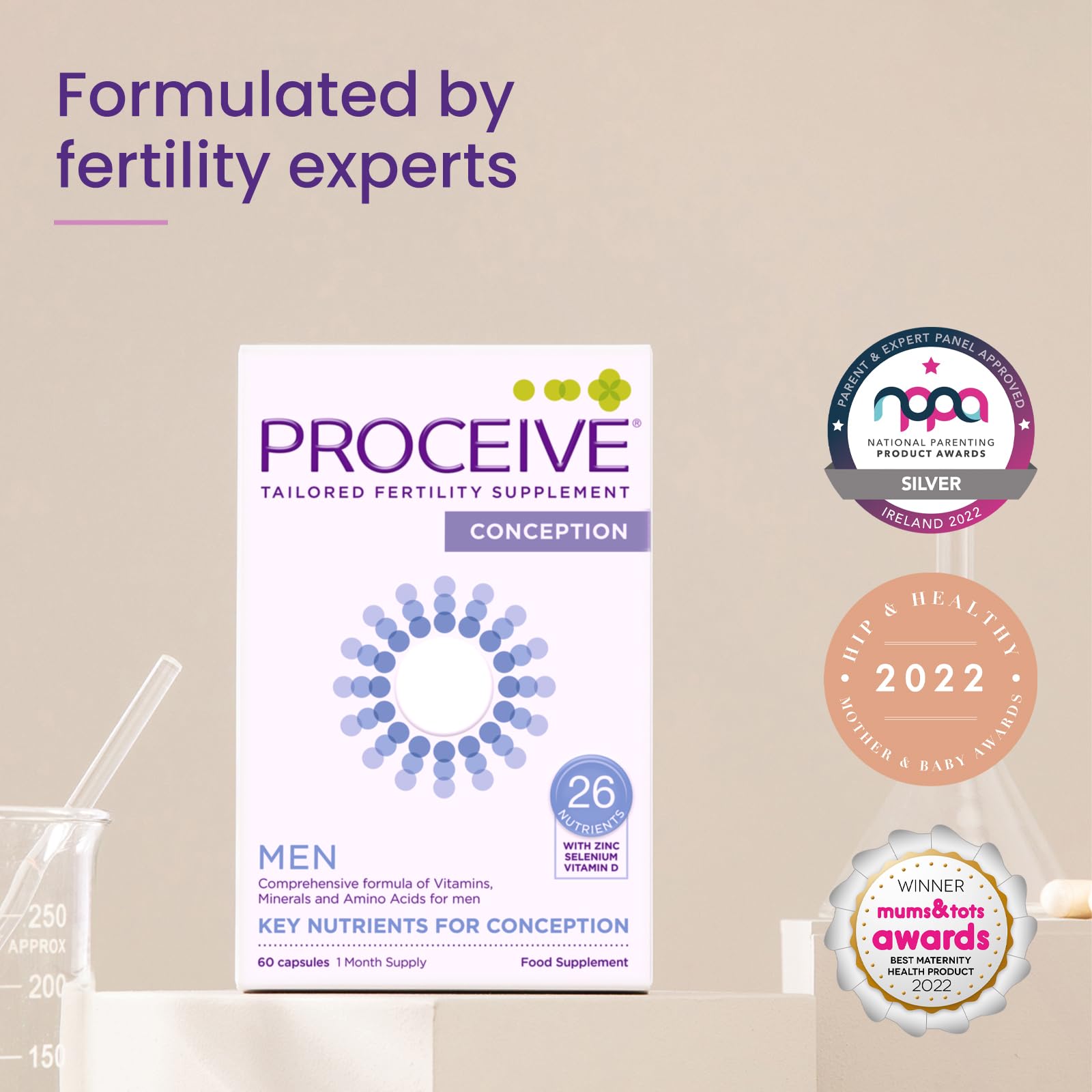 Proceive® Men Fertility Supplement for Conception - Vitamins & Minerals for Men Trying Proceive uk supplements