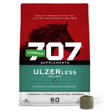 Formula 707 ULZERless Equine Supplement, 7.5lb Bag - Natural Gut Support for Horses with Ulcer Risk Factors Formula 707 uk supplements