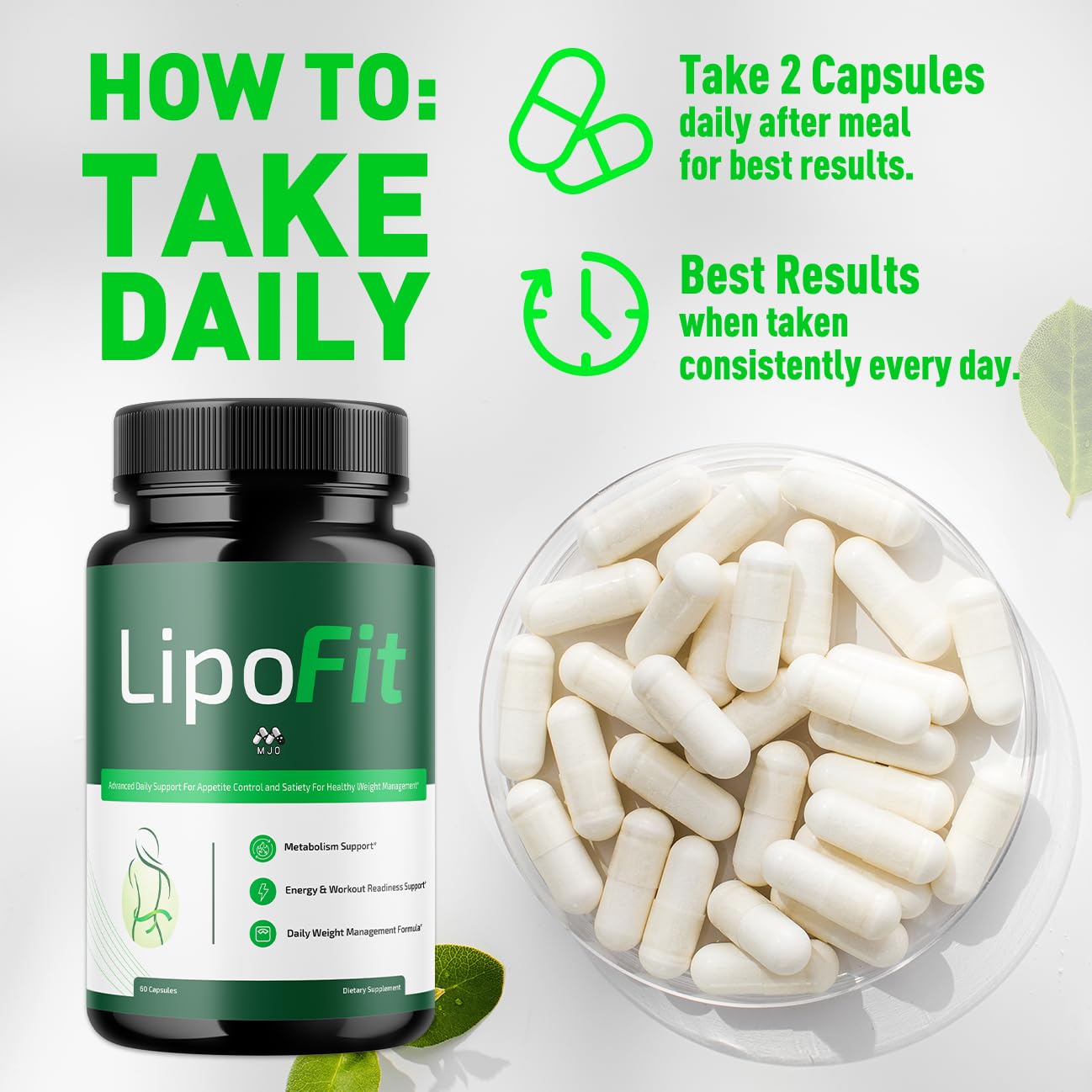 (5 Pack) Lipo Fit Capsules, Official Lipo Fit Pills with All Natural Ingredients, Advanced Overall Health & Wellness Vitamin Supplement Formula for Maximum Strength Multivitamin Support (300 Capsules) MJO uk supplements