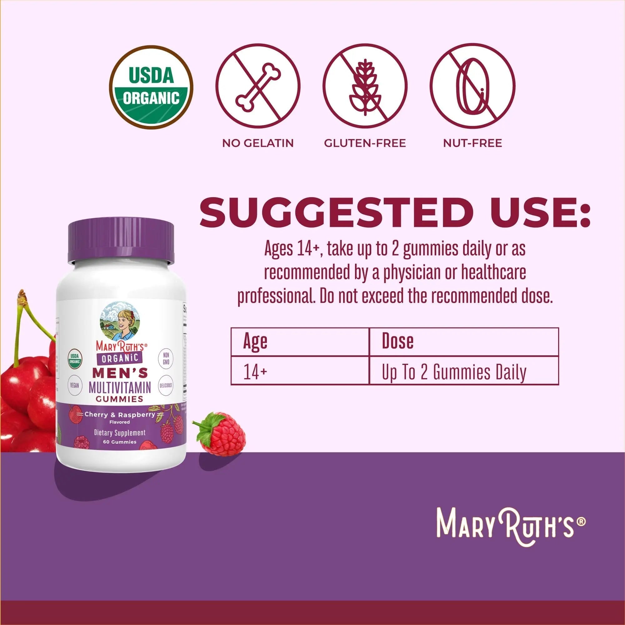 MaryRuth Organics Mens Vitamin Gummy | USDA | Vegan | Daily Multivitamins for Immune Support MaryRuth Organics uk supplements