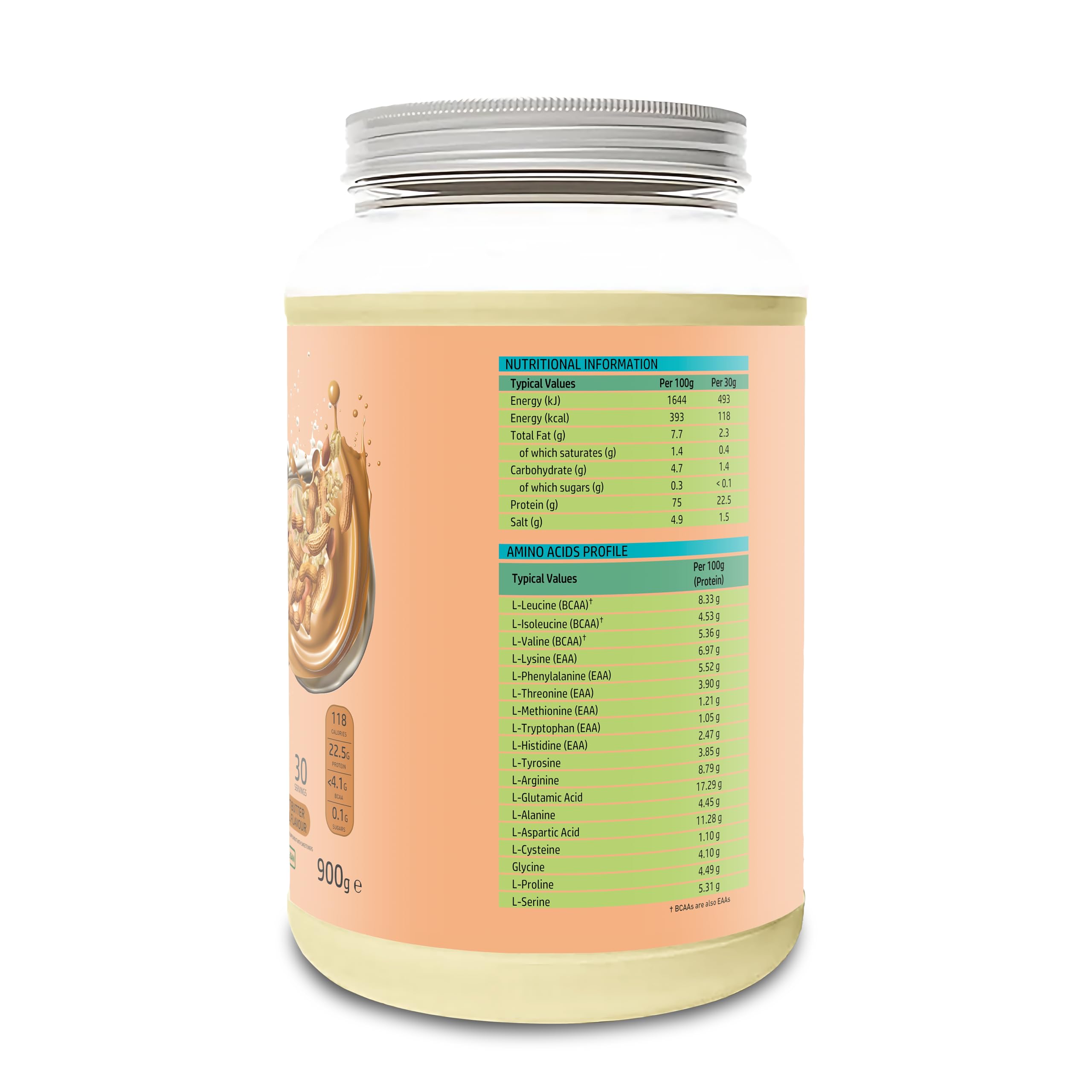 NutriVolv Vegan Plant Based Protein Powder | Peanut Butter Cereal Flavour 900g | Pea & Rice Protein Blend NutriVolv uk supplements