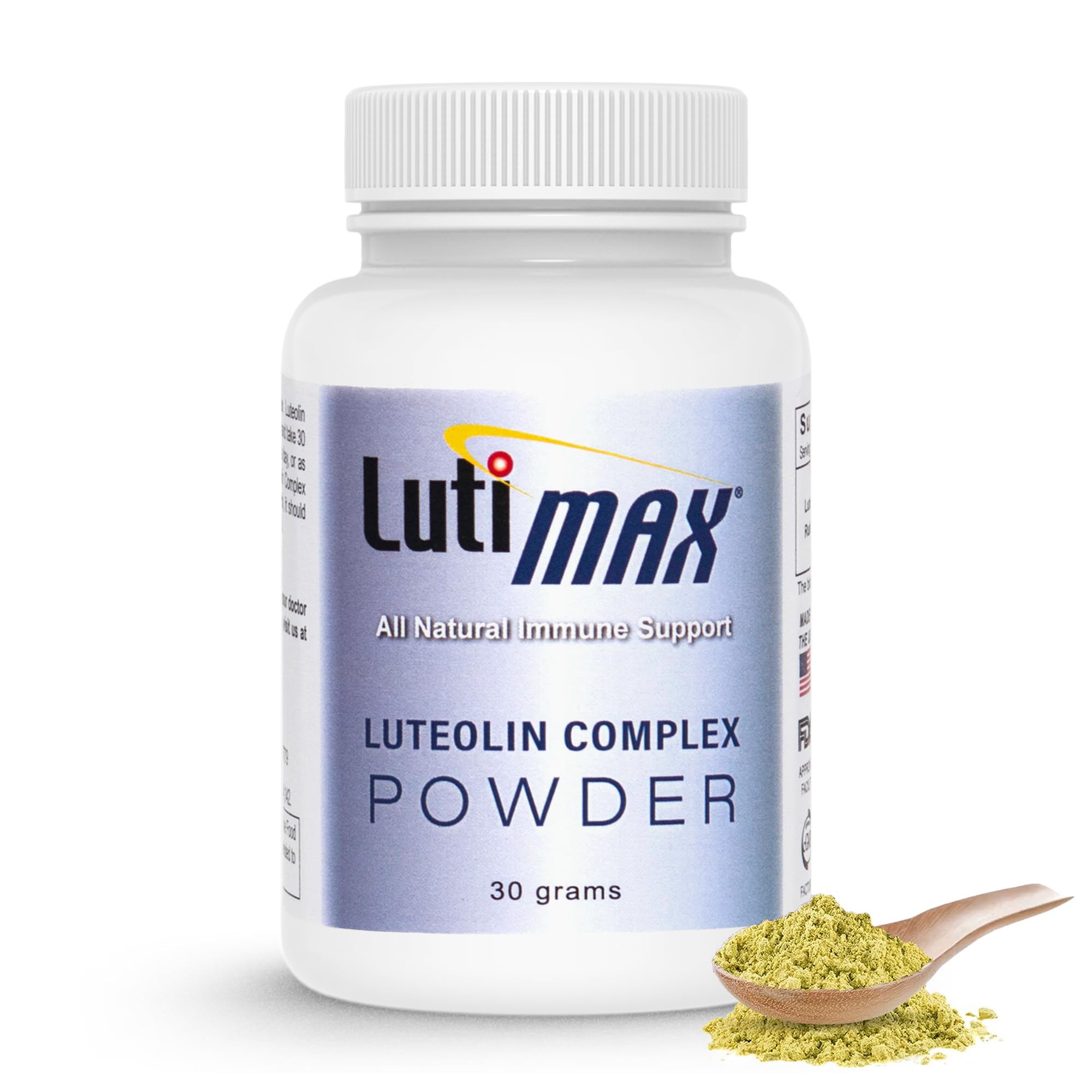 Lutimax Luteolin Complex Powder Brain Supplement with Rutin - Nootropic Brain Supplements for Memory and Focus to Improve Brain Health - Antioxidant Supplement for Immune Support - 100 Servings Solo Luti uk supplements