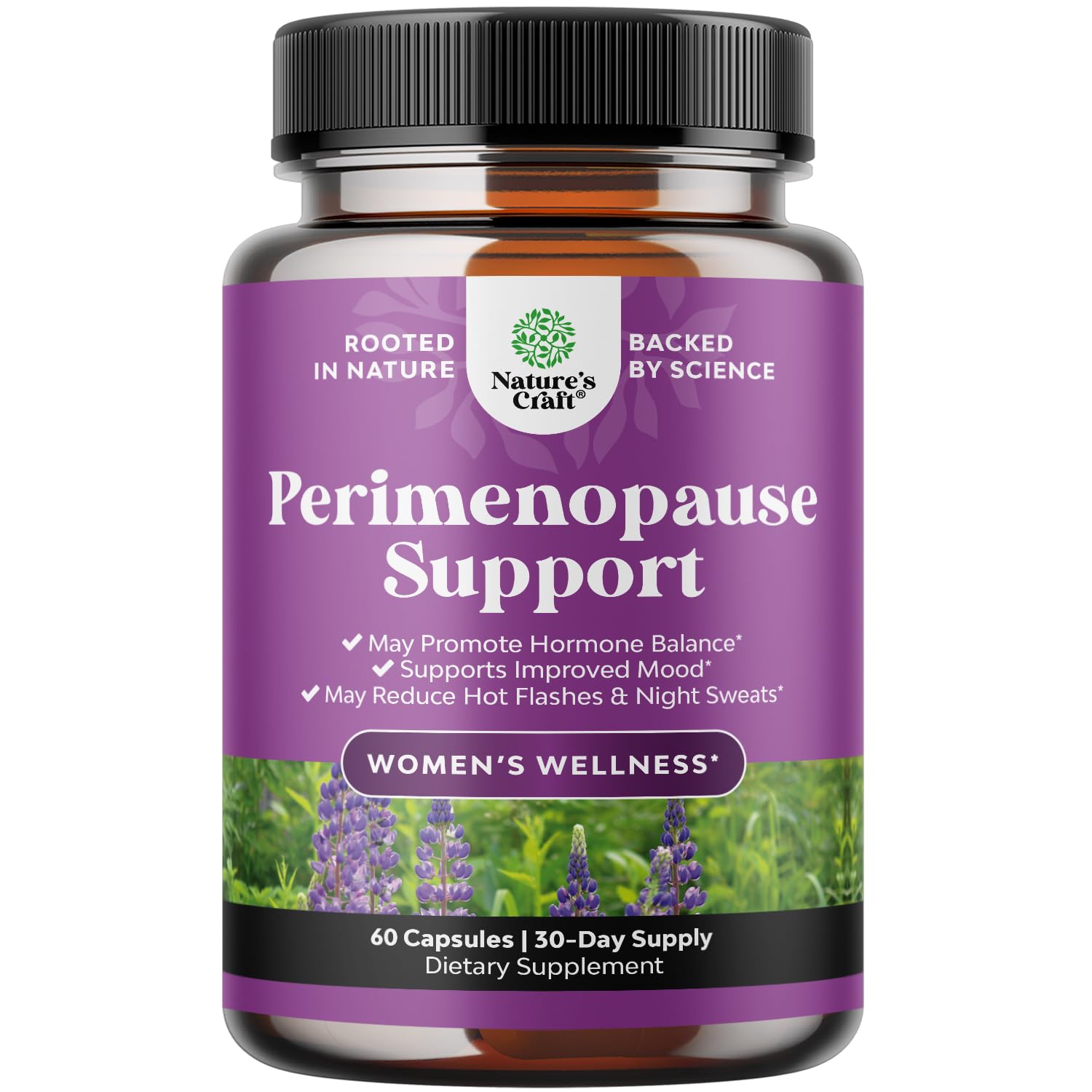 Complete Perimenopause Supplement for Women - Multibenefit Menopause Ease for Women with Maca Root Vitex Berry & Black Cohosh for Hot Flashes Night Sweats Hormone Balance and Mood Support - 60 Count Natures Craft uk supplements