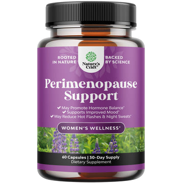 Complete Perimenopause Supplement for Women - Multibenefit Menopause Ease for Women with Maca Root Vitex Berry & Black Cohosh for Hot Flashes Night Sweats Hormone Balance and Mood Support - 60 Count Natures Craft uk supplements