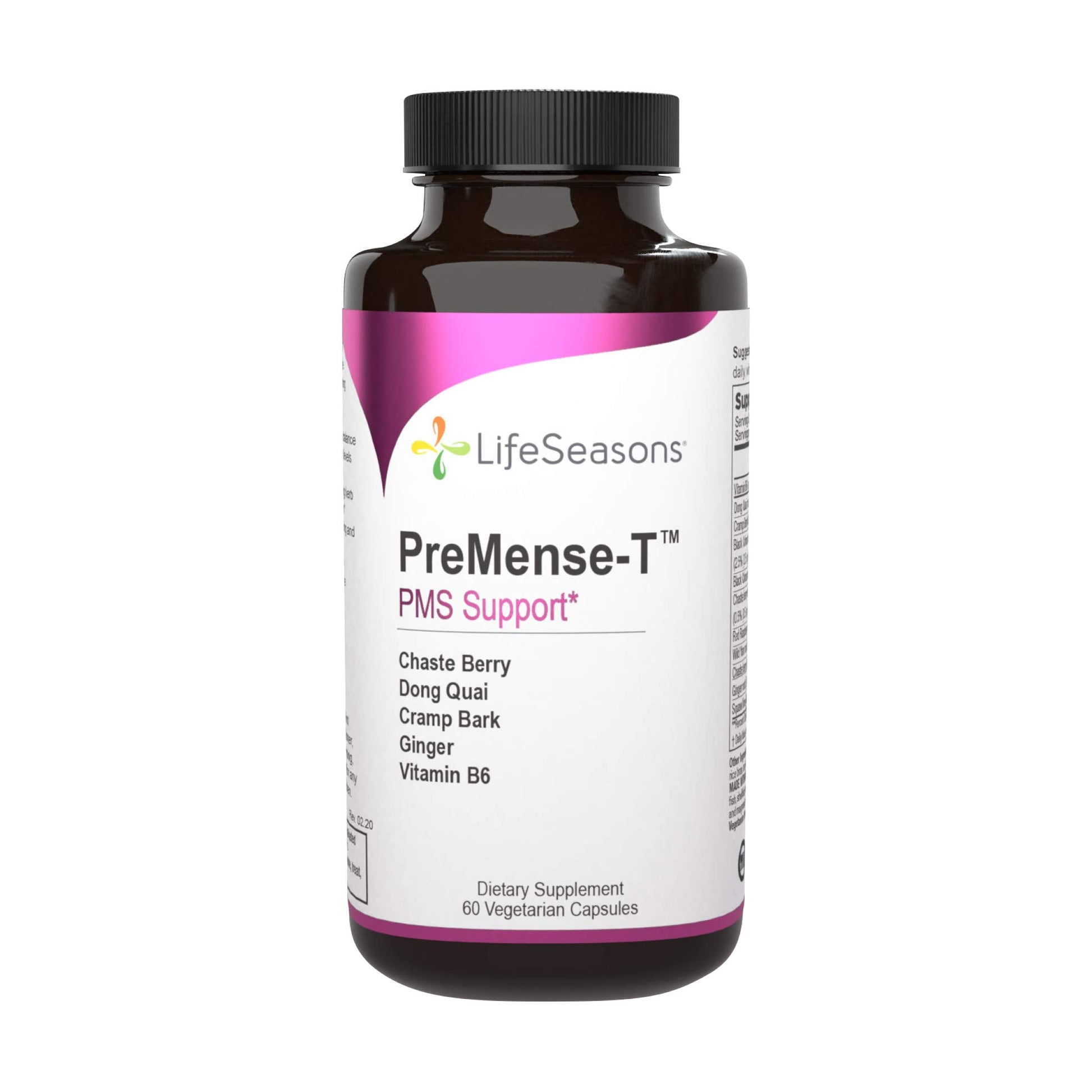 PreMense-T - PMS Relief Supplement - Ginger, Cramp Bark, Black Cohosh, Dong Quai, Chasteberry & Vitamin B6 LifeSeasons uk supplements