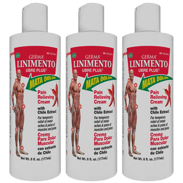 Germa Liniment Udder Plus. Natural Topical Analgesic Ointment. Relief for Pain and Aches in Joints and Back. With Chile Extract. 6 oz. Pack of 3 Germa uk supplements