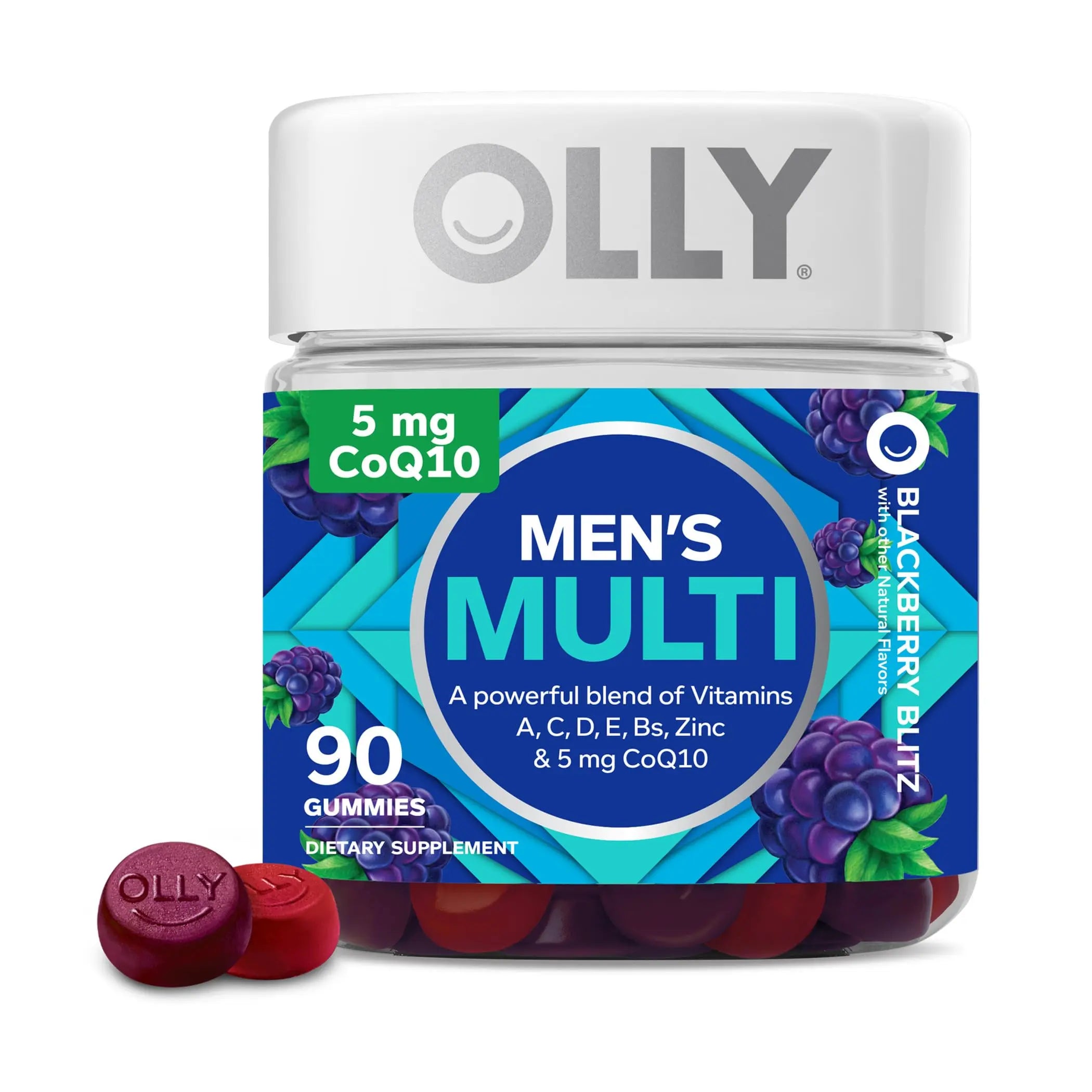 OLLY Men's Multivitamin Gummy, Overall Health and Immune Support, Vitamins A, C, D, E, B, Lycopene & Extra Strength Daily Energy Gummy OLLY uk supplements