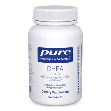 Pure Encapsulations DHEA 5 mg - Immune Support & Hormones Balance* - Micronized DHEA - Gluten Free & Vegan - 60 Capsules Pure Encapsulations uk supplements