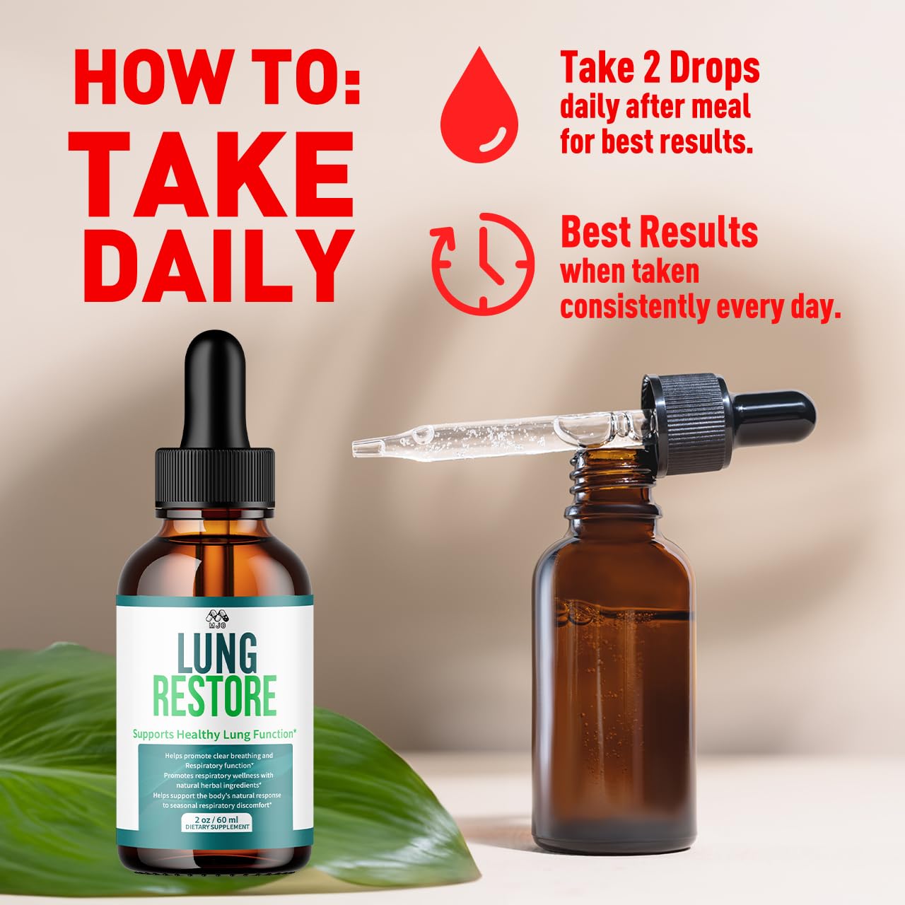 (2 Pack) Lung Restore Drops, Official LungRestore Liquid Supplement Drops with All Natural Ingredients, Lung Restore Advanced Lungs Wellness Support with Premium Vitamins for Women & Men (60 Servings) MJO uk supplements