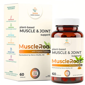 Muscle & Joint Support Supplement – Botanical Formula for Healthy Inflammatory Response | 6 Research-Backed Botanicals | Organic Turmeric | 60 Capsules | Sana Herbal Sana Herbal Sciences uk supplements