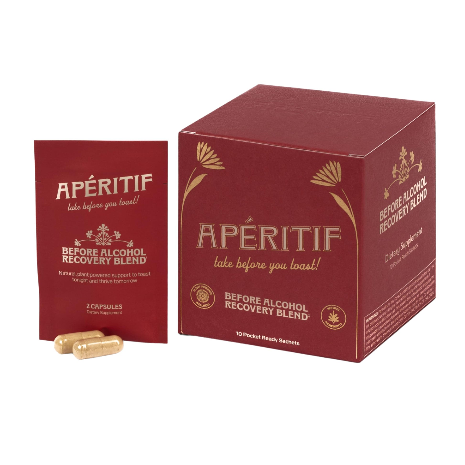 Apéritif Before Alcohol Recovery Supplement - DHM (Dihydromyricetin), Milk Thistle, Turmeric & B Vitamins - Hydration & Liver Support for Morning Clarity Apéritif Health uk supplements