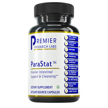 Premier Research Labs ParaStat - Intestinal Cleanse, Natural Gut Cleanse for Women & Men, Support for Colon Detox, Bloating, Digestion & Constipation - 90 Capsules (30 Day Supply) Premier Research Labs uk supplements