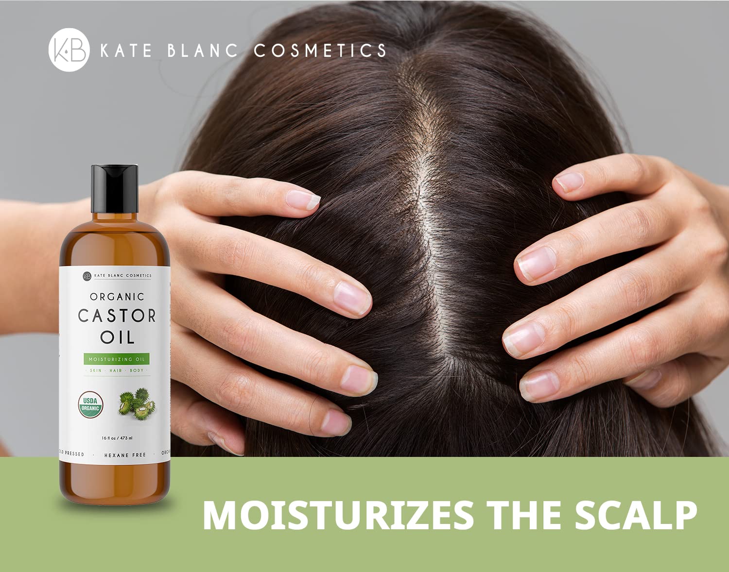 Kate Blanc Cosmetics Castor Oil 16oz - USDA Certified Organic. Cold-Pressed, 100% Pure Kate Blanc Cosmetics uk supplements