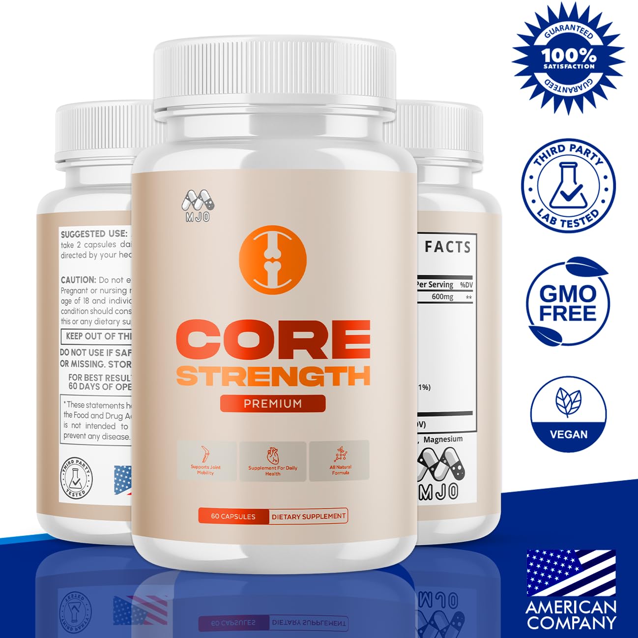 (2 Pack) Core Strength Supplement for Joint Support, Official Core Strength Joint Pills with All Natural Ingredients, Advanced Health & Wellness Support with Max Strength Multivitamins (120 Capsules) MJO uk supplements