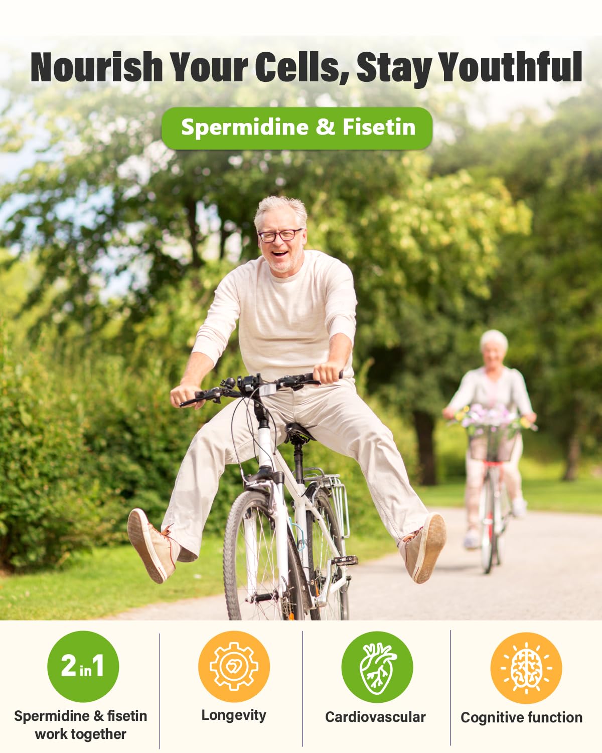 Spermidine & Fisetin Supplement - 20mg of 99% Spermidine Per Serving, 3HCL & 300mg Fisetin for Women Men Cell Renewal, Aging Defense & Longevity, Gluten Free, Non-GMO, Made in USA | 30 Veggie Caps Anven Health uk supplements