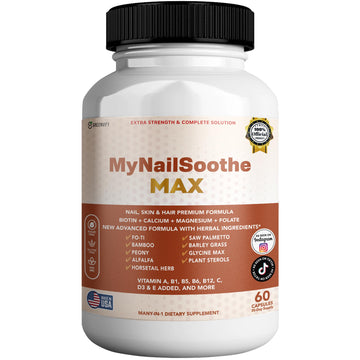 GREENVIFY MyNailSoothe MAX Hair, Skin & Nail Supplement, 60 Capsules, with Biotin 5000mcg, Vitamins, Minerals & Herbal Blend (1) GREENVIFY uk supplements