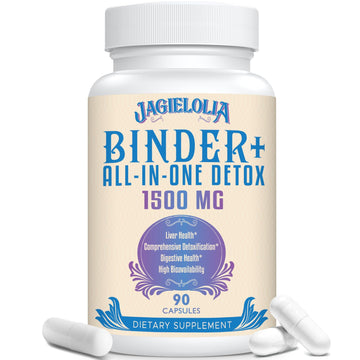 All-In-One Detox Binder Supplement 1500 MG - High Bioavailability, Liver Gut Detox Cleanse Jagielolia uk supplements
