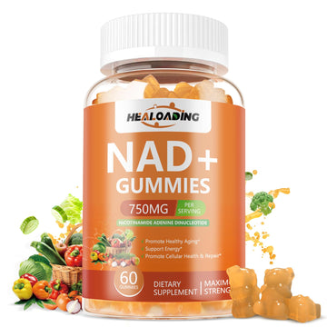 NAD+ Gummies NAD Resveratrol Supplement : NAD Supplements for Women Aging Defense Absorption Than Nicotinamide Riboside Boost Vitamin B3 D3 Sodium Zinc Support Cellular Health Energy and DNA Repair HEALOADING uk supplements