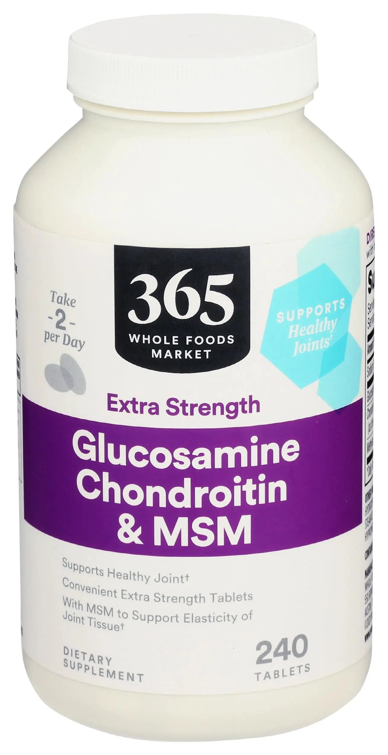 365 by Whole Foods Market, Glucosamine Chondroitin X Strength MSM, 240 Tablets 365 by Whole Foods Market uk supplements
