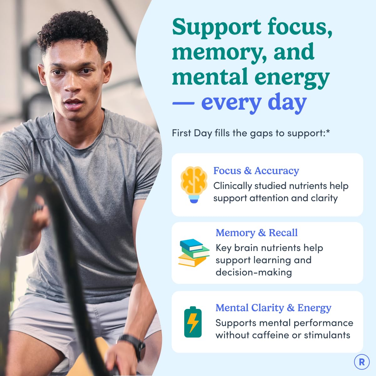 FIRST DAY Men’s Daily Nootropic Brain Supplement Gummies for Focus, Memory & Mental Energy | with Cognizin® Citicoline, Phosphatidylserine & Natural Caffeine | Vegan, Allergen-Free | 30-Day Supply FIRST DAY uk supplements