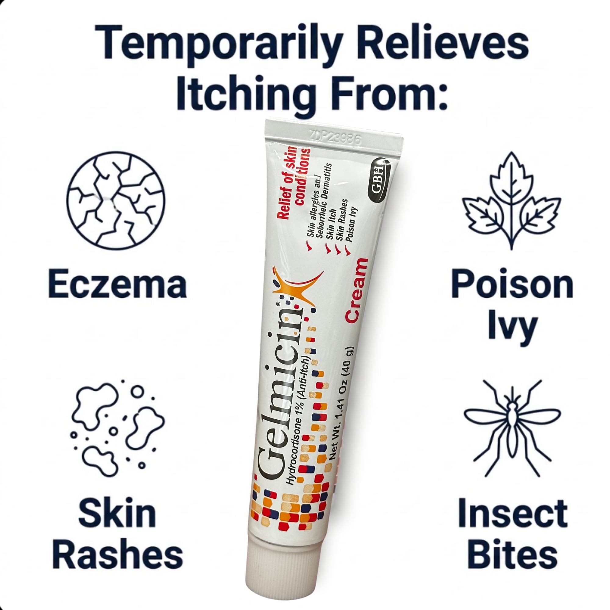 Gelmicin Cream 40g Skin Allergies, Skin Itch, Skin Rashes, Poison Ivy Relief- Contains 1.41 oz Gelmicin uk supplements