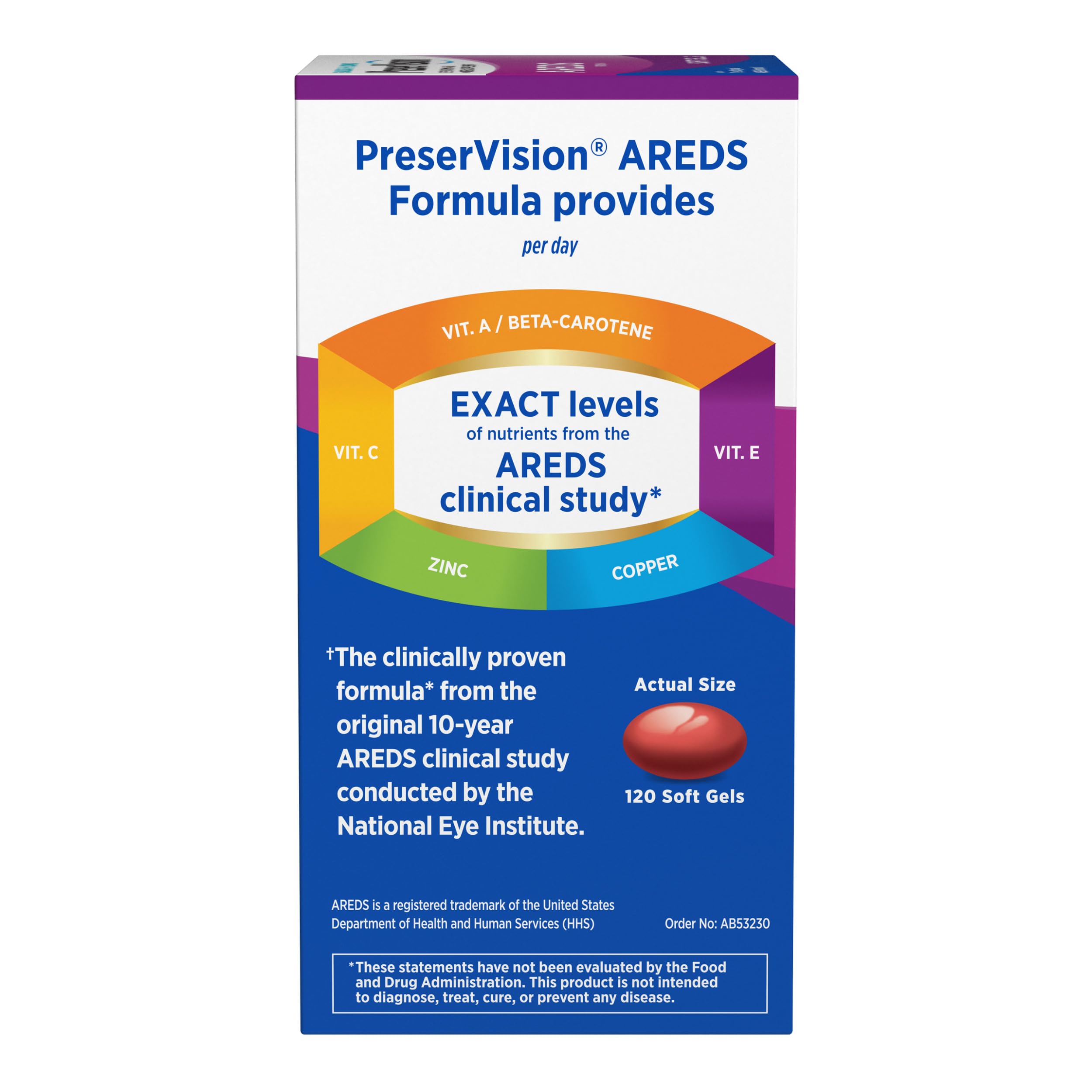 PreserVision AREDS Eye Vitamins, #1 Eye Doctor Recommended Brand, Multivitamin with Copper, Vitamin A, C & E, Zinc Supplements, 120 Softgels PreserVision uk supplements